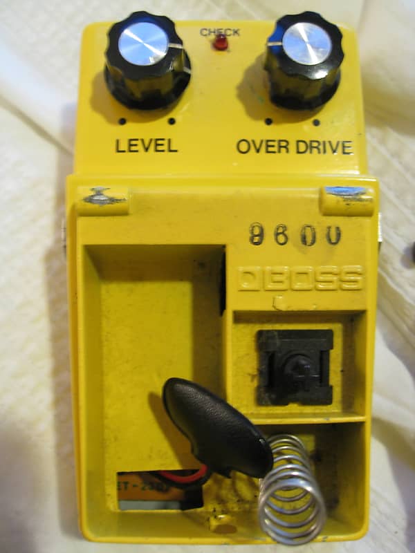 Boss OD-1 Overdrive Made in Japan 1980 Silver Screw Long Dash | Reverb