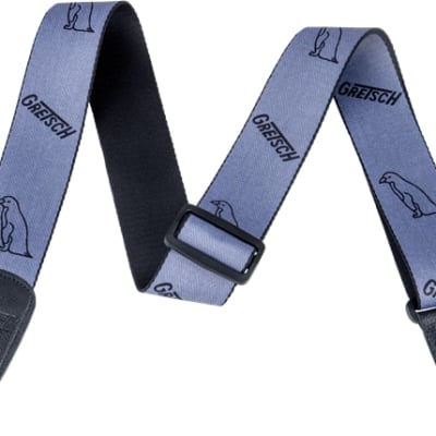 Gretsch Guitar Strap Grey Penguins Print - Black image 1