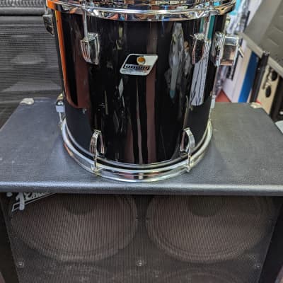 1980s Ludwig Made in USA Black Wrap Rocker 12 x 13" Tom - Looks Really Good - Sounds Great! image 1