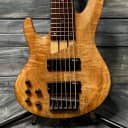 Used ESP/LTD Left Handed B-206SM Spalted Maple 6-string Electric Bass with Bag