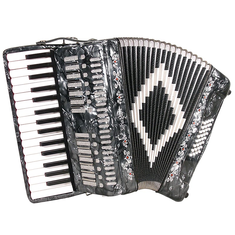 SofiaMari 32 Key 32 Bass Accordion Grey Reverb