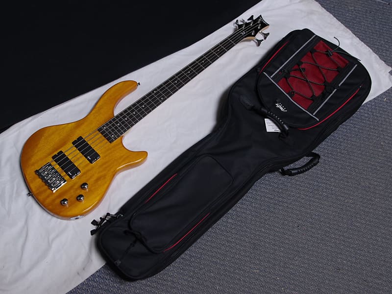 DEAN Edge 1 5-String electric Bass guitar Trans Amber w/ Gig Bag NEW image 1