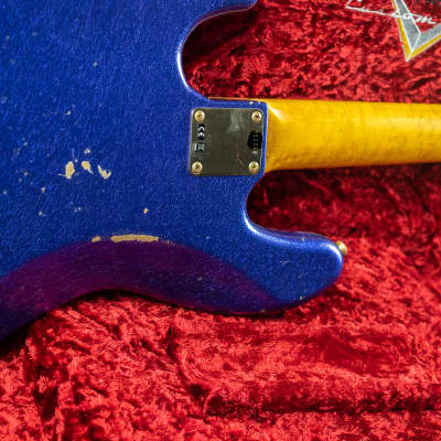 2018 Fender Custom Shop '64 Jazz Bass Stacked Knobs Purple Sparkle Aged*853-r052Bass image 18