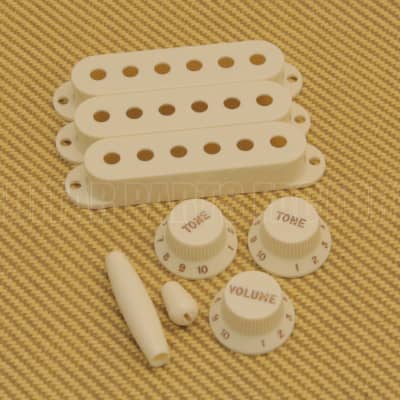 099-2097-000 Fender '60s Stratocaster Strat Accessory Kit Knobs Covers Tips Vintage White