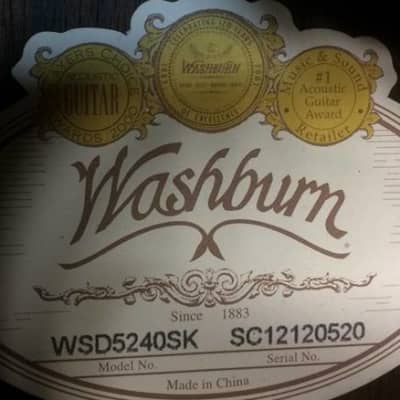 Washburn WSD5240 Warren Haynes Signature Model Acoustic Guitar w/Hard Case - Natural Gloss [ProfRev] image 8