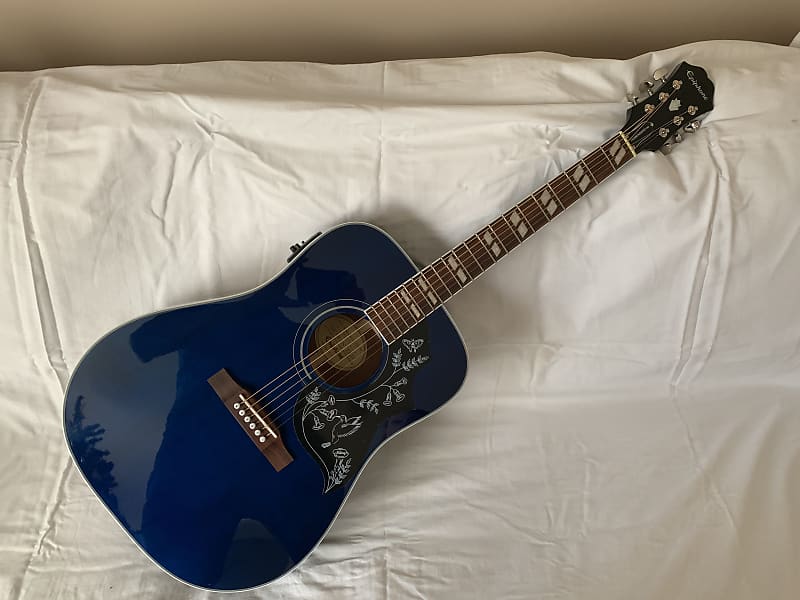 Epiphone Limited Edition Hummingbird Pro Blue Acoustic Electric