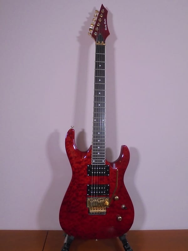 Harley Benton S-620 Superstrat Red Flamed Design mit Floyd | Reverb
