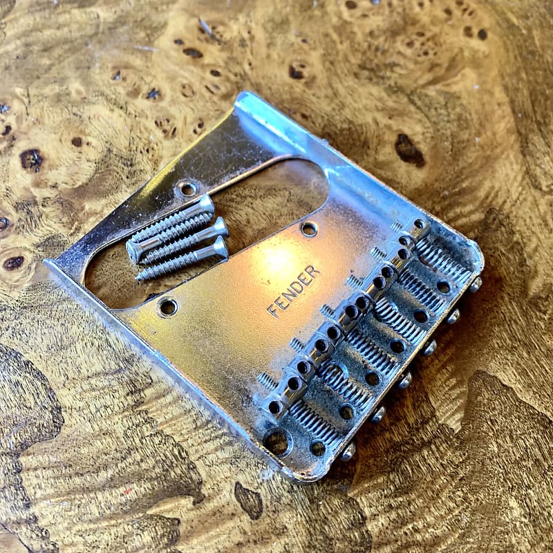 Fender Telecaster guitar bridge c 1975 Ashtray original Reverb