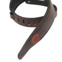 Levy's Leathers MSS1-DBR Veg Tan Leather Guitar Strap,Dark Brown