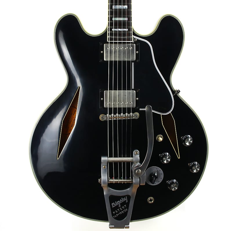 PROTOTYPE! 2017 Gibson Memphis Artist Proto Shinichi Ubukata Ebony Black ES-355 - Trini Lopez Diamond F-Holes DG-335, Bigsby image 1