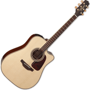 Takamine CP4DC OV Pro Series 4 Dreadnought Cutaway Solid Spruce/Ovangkol Acoustic/Electric Guitar Natural Gloss