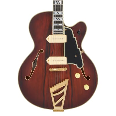 D'Angelico Deluxe SS Fully Hollow Single Cutaway Satin Brown Burst image 4