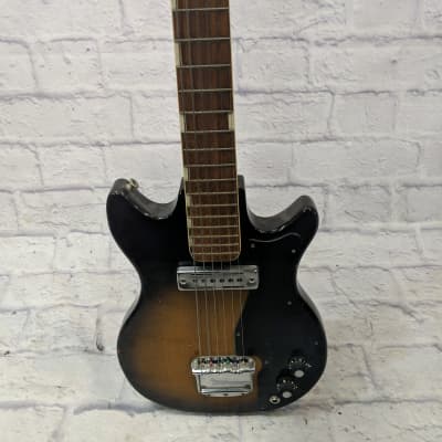 Teisco Vintage 1960s E-100 Double Cut Single Pickup Electric Guitar image 4