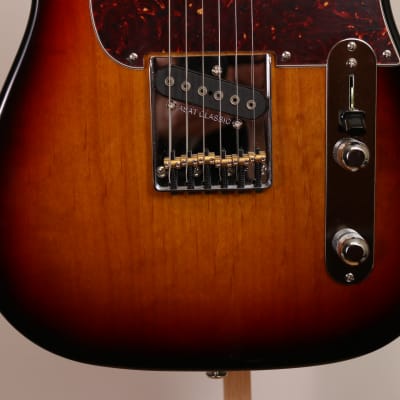 G&L Fullerton Deluxe ASAT Classic Electric Guitar 3-Tone Sunburst image 4