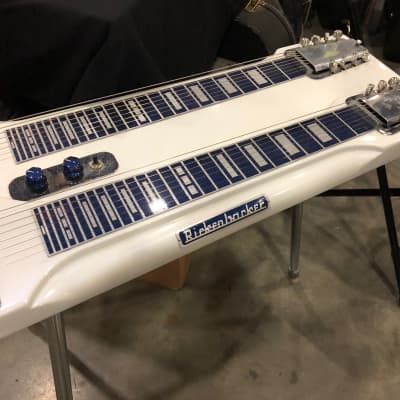 Rickenbacker DW Dual 8 1956 NAMM example "one off" 1956 White / Blue boards image 14
