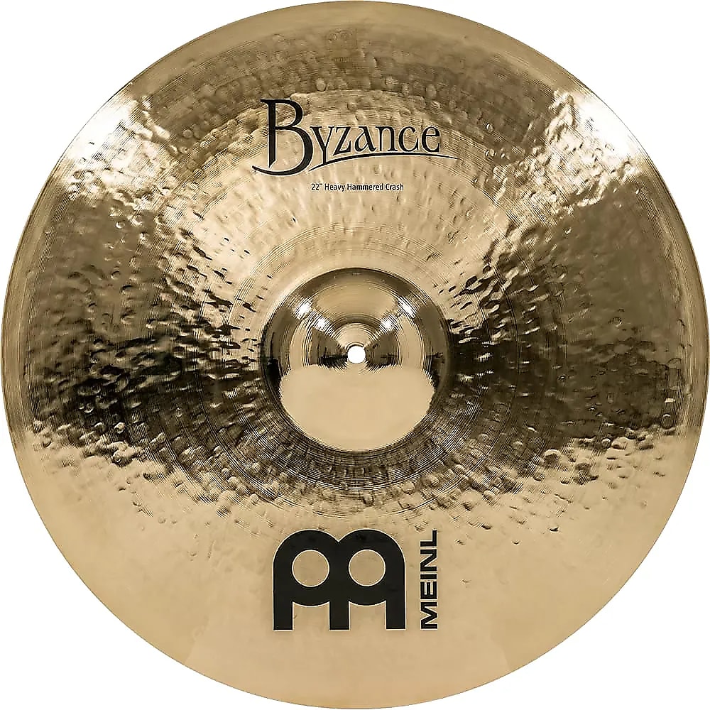 Meinl 22" Byzance Brilliant Heavy Hammered Crash Cymbal | Reverb