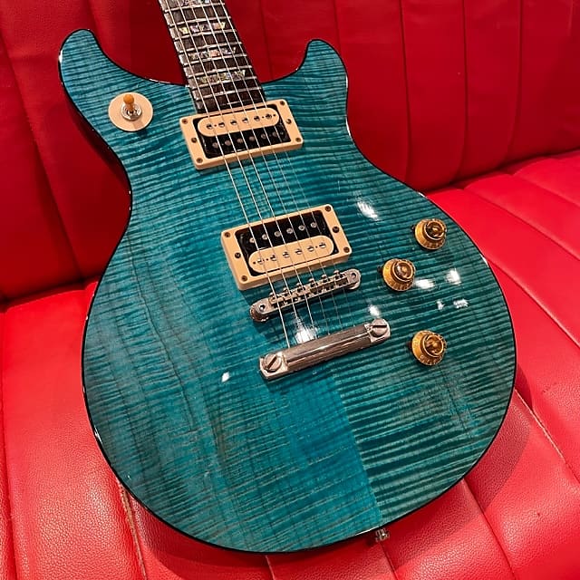 Gibson Custom Shop Tak Matsumoto DC Standard Flame Top Aqua Blue 2nd  Edition 2013 (S/N:AB3166) (08/30)