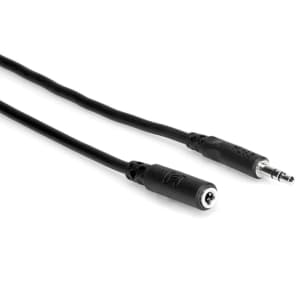 Hosa MHE-105 3.5mm Female to Male Headphone Extension Cable - 5'