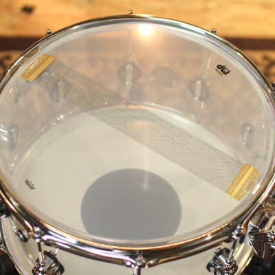 DW 8x14 Design Clear Acrylic Snare Drum - DDAC0814SSCL1 image 5