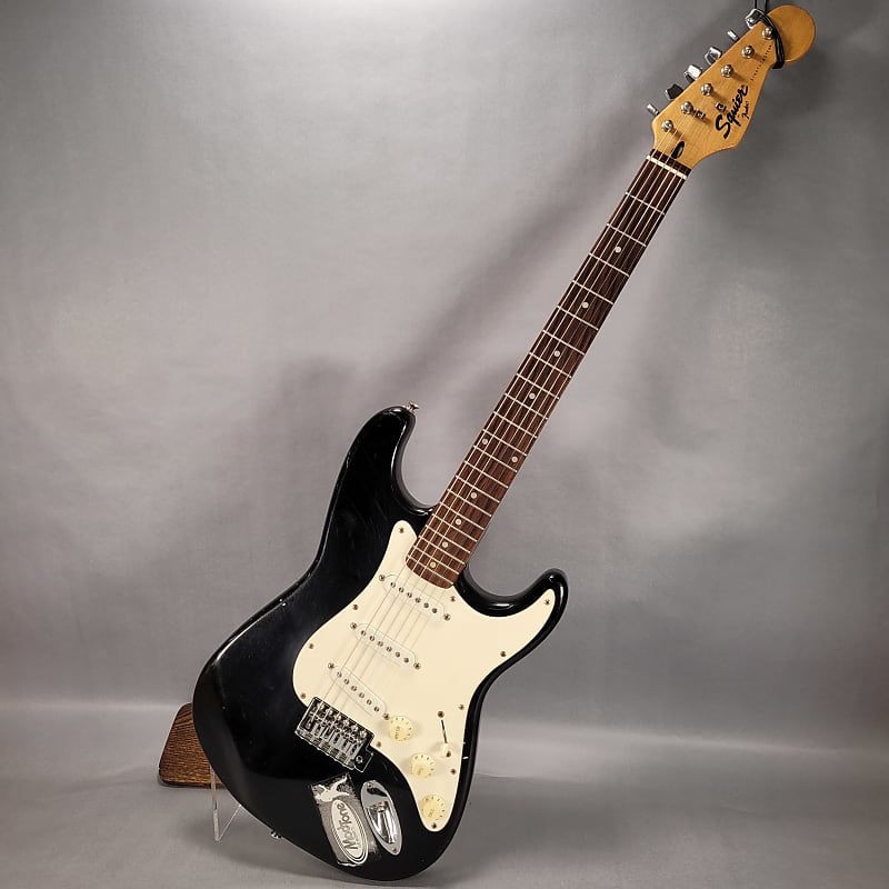 Fender Squire Stratocaster Made In Korea Black Reverb