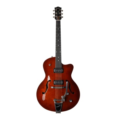 Godin 050970 5th Ave Uptown T-Armond Gloss Top  Havana Burst with Bigsby image 14
