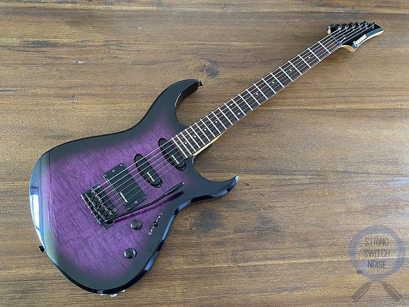 Fernandes HSS Super Strat, Quilted Purple Burst, 1990s, MIJ