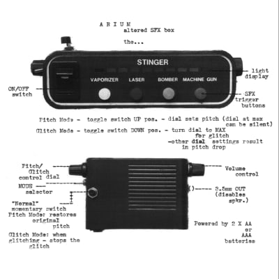 Arium - Altered SFX Box - the ‘Stinger’ - Circuit Bent - Glitch and Noise Machine - Vaporizer, Laser, Bomber, Machine Gun Effects image 2