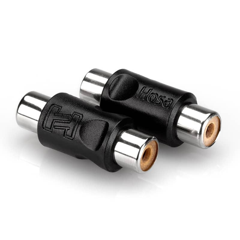 Hosa GRA-101 Couplers for Stereo Cables with Phono Plugs RCA to Same, 2-Piece image 1