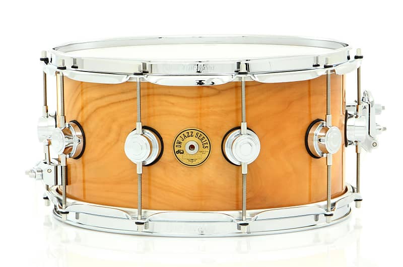 Drum Workshop 14" x 7" Jazz Series Snare Drum Exotic Natural Lacquer Over Rotary Cherry W/ Chrome Hardware - Mint, Open Box image 1