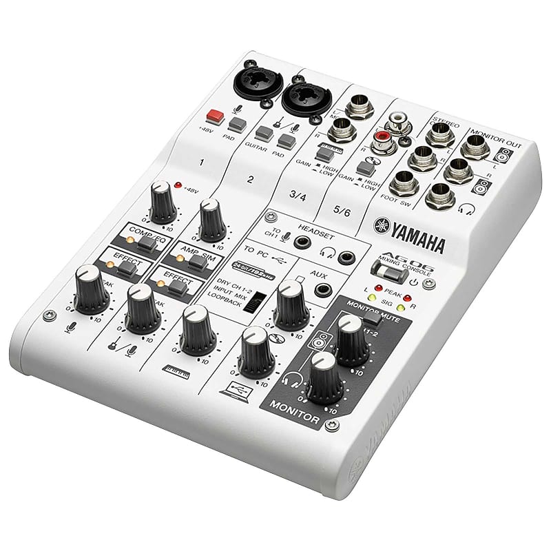 その他 YAMAHA AG06 + SHURE WH30XLR Yamaha AG06 6-Channel DJ Pro Audio Mixer w Shure SM58 Vocal