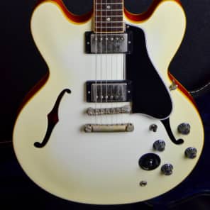 Gibson ES333/345 conversion 2003 White top, Cherry Back and Sides image 2