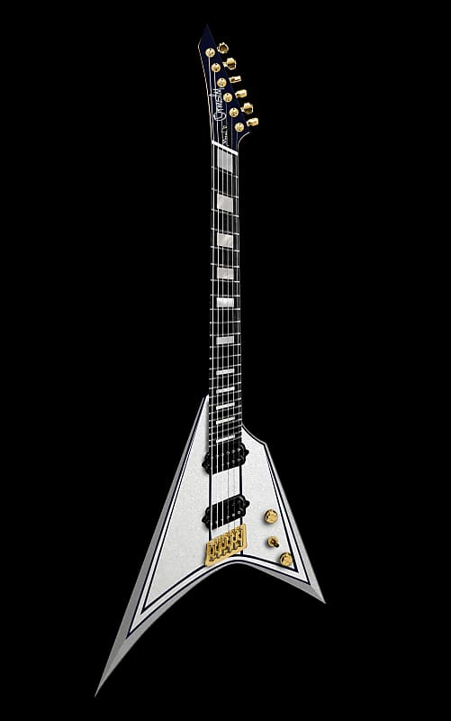 Ormsby Metal V Pinstripe 7 string Multiscale 2019 White