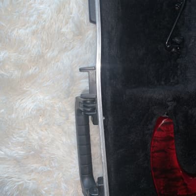 Jackson SLATXMGQ 3-6 neckthru Soloist Electric Guitar - Quilted Top in Trans Red Floyd rose emg pickups ohsc image 14
