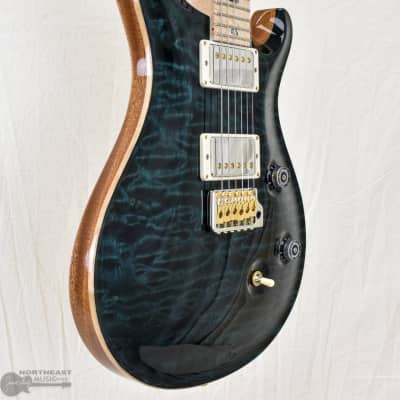 PRS Guitars Wood Library Custom 24 Fatback Quilt - Teal Black 10 Top image 2