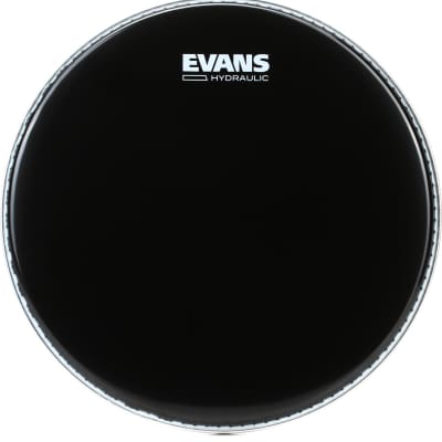 Evans Hydraulic Black Drumhead - 12 inch  Bundle with Evans EQ Pods Control Gels image 2