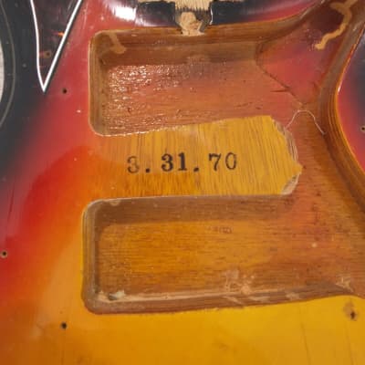 Silvertone 1490 Bass Guitar Body 1970 Sunburst Made in Japan image 7