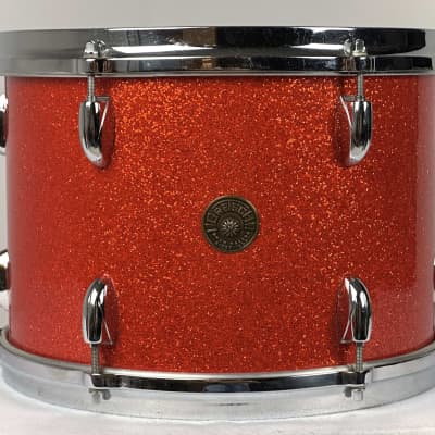 Gretsch 22/13/16" 60's Round Badge Name Band Drum Set - Tangerine Sparkle image 9