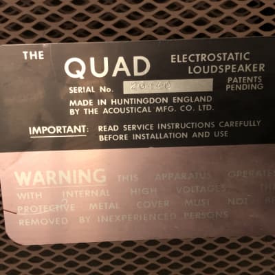 Quad ESL-57 Electrostatic Loudspeakers 2x2 Configuration (Pair) image 7