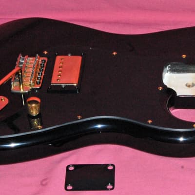 Fender Squier Stratocaster Loaded Body Black Beauty One Humbucker Strat image 3
