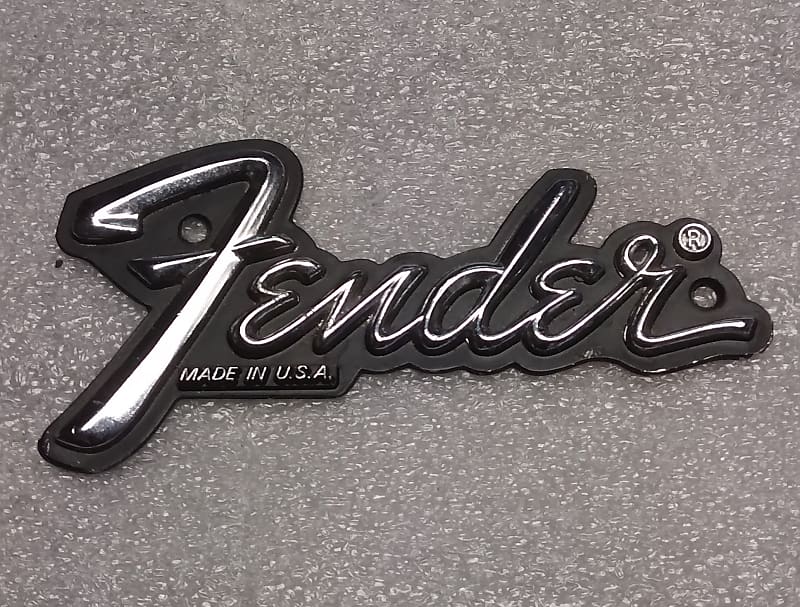 Fender USA Fender Guitar Amplifier Logo Amp Case Badge 70s Reverb