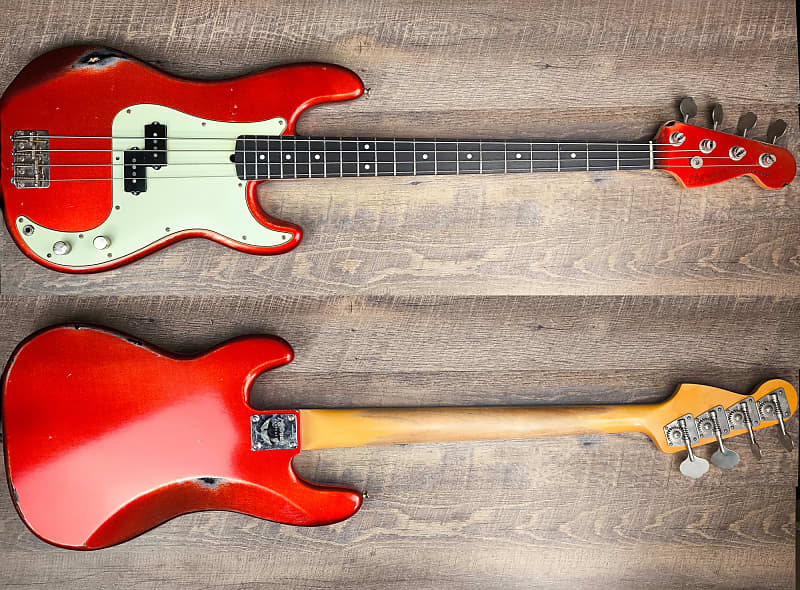 MyDream Partcaster Custom Built - Candy Tangerine Precision Hepcat 62 image 1