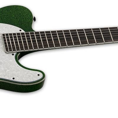 ESP LTD SCT-607B Stephen Carpenter 7-String Baritone Electric Guitar W/Case - Green Sparkle image 2