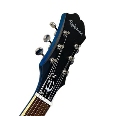 Epiphone Casino Hollowbody Electric Guitar - Worn Blue Denim image 5