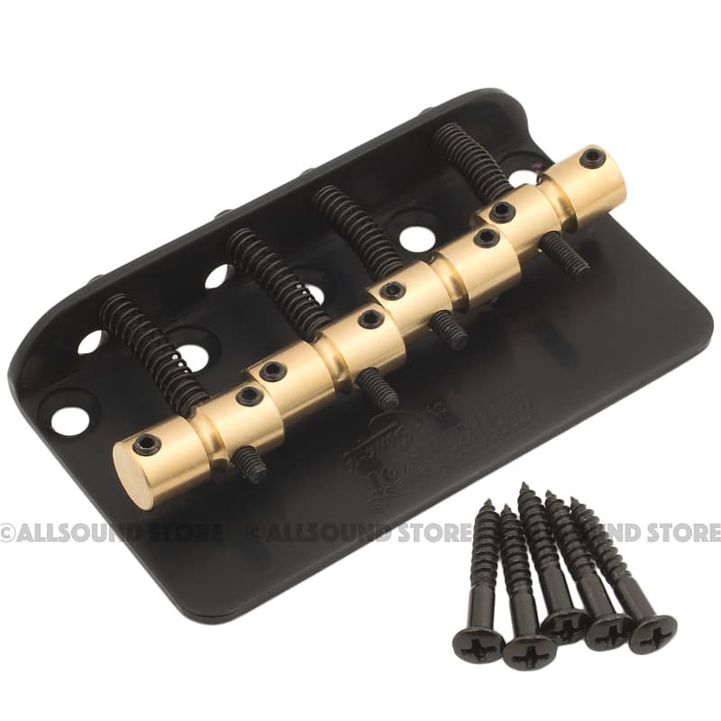 Wilkinson WBBC4 Bass Bridge, Vintage Brass Saddles, Steel Reverb