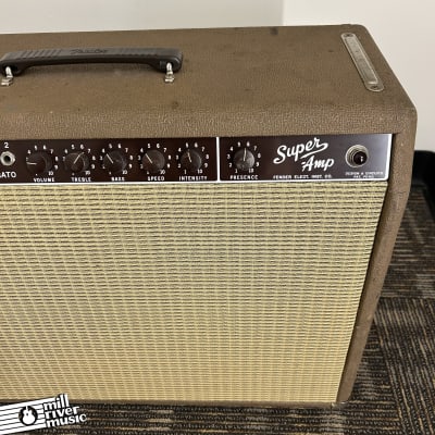 Fender Super-Amp 6G4-A Brown Panel 2x10 40 Watt Combo Amplifier Pre-CBS c.1962 image 3