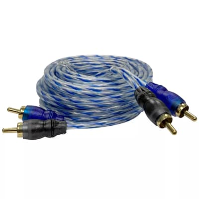 2 Channel 17 Foot Rca Male Interconnect Audio Cable - Ofc Dual Rca Stereo Cord image 2