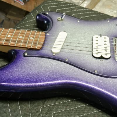 Fender Duo Sonic MIM Player series  HS 2019 custom large flake silver purple burst image 6