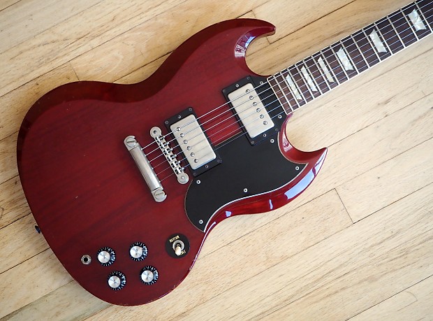1990 Greco SG Electric Guitar Cherry SS-600 Lawsuit Mint