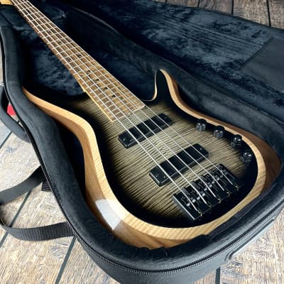Kiesel Vanquish 5-String Bass, Flame Maple/Walnut/Zebrawood Kiesel Vanquish 5-String Bass, Flame Maple/Walnut/Zebrawood