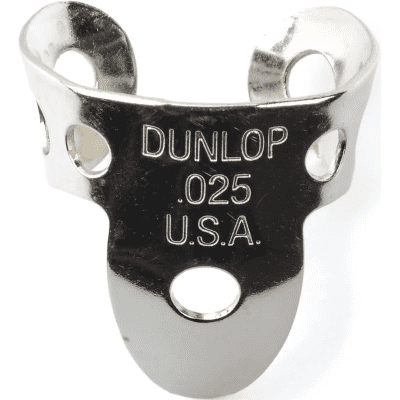 Dunlop 33P025 Nickel Silver .025mm Finger/Thumbpicks (5-Pack)